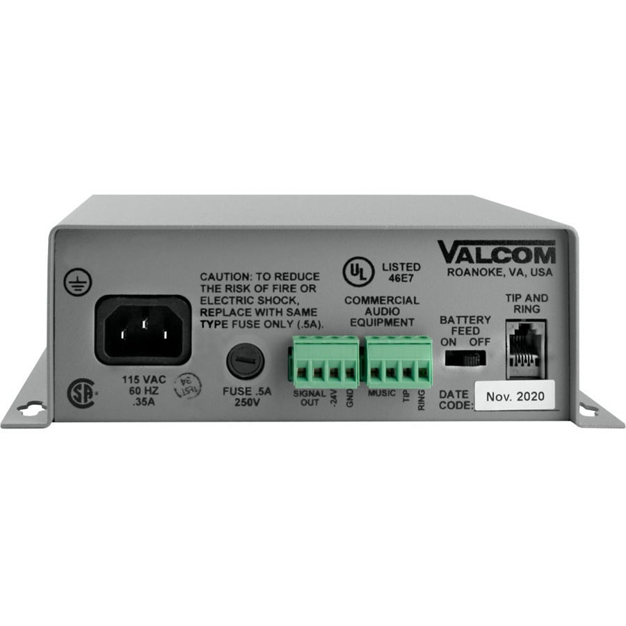 Valcom 1 Zone, One-Way, Page Control with Power – LTT Partners