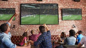 TV in a bar with sports playing