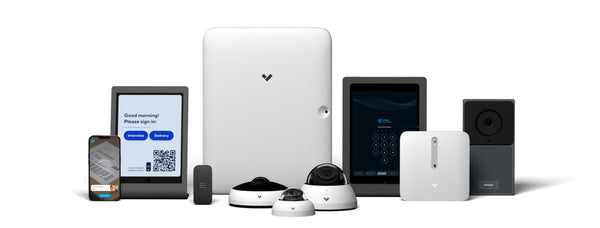 Verkada Platform products lined up on a white background.