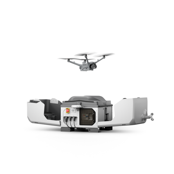 Robotic arm with camera on a white background