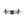 Black drone with propellers on a white background