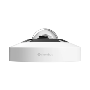 White and silver device with 'rhombus' branding on a white background
