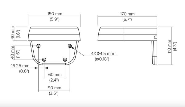 Verkada ACC-MNT-3 Wall Mounted L–Shaped Bracket Kit - LTT Partners