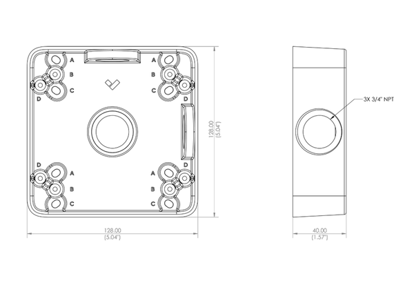 Verkada ACC-MNT-11 Square Junction Box Mount – LTT Partners